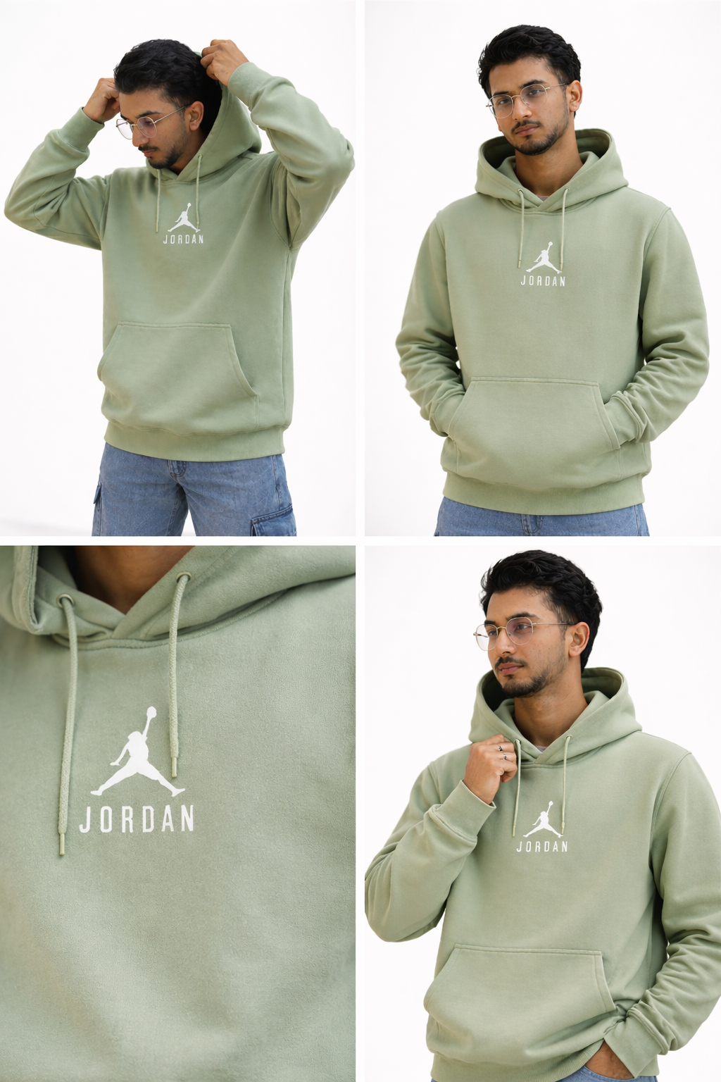 The Jordan peach Green pullover