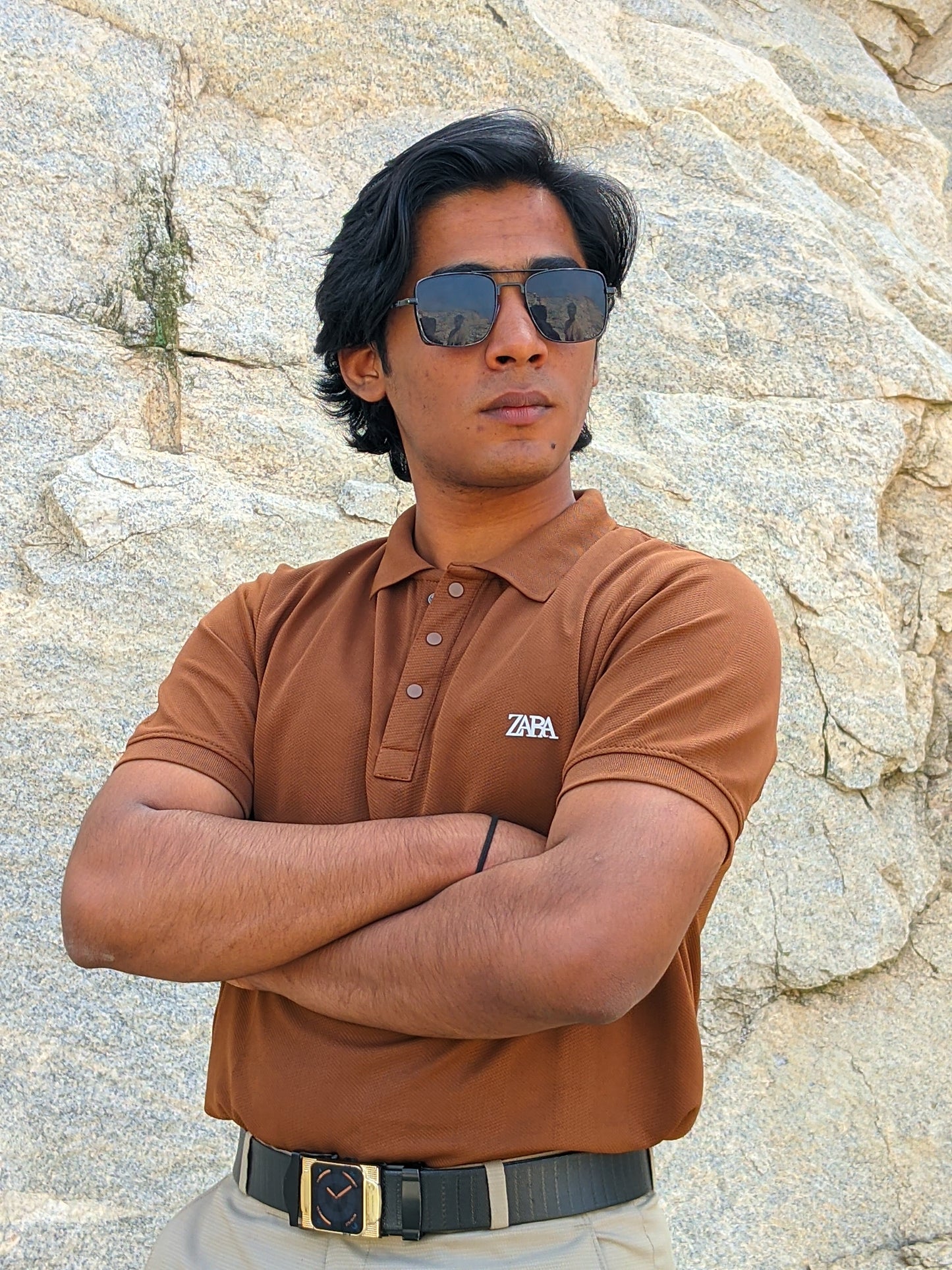 Brown Old money T-shirt