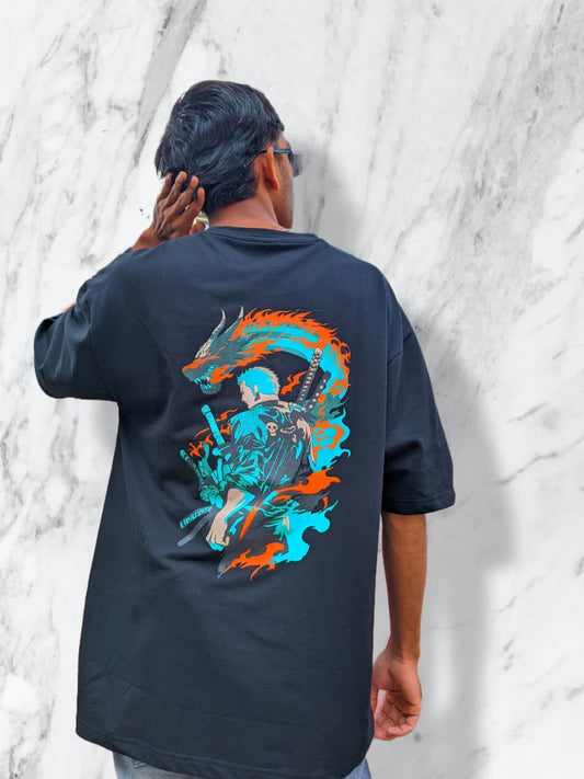 Zoro Black Oversized tees