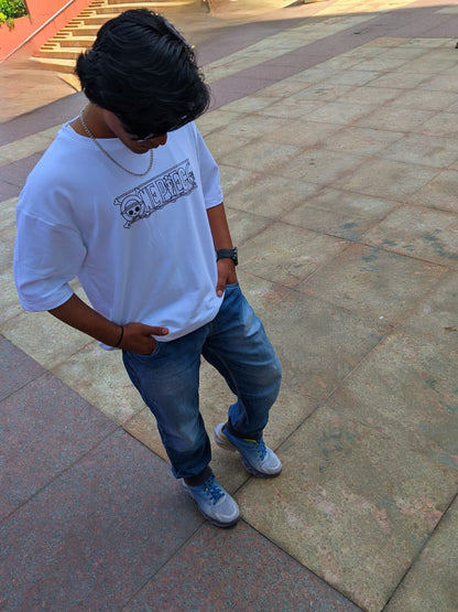 Zoro White Oversized Tees