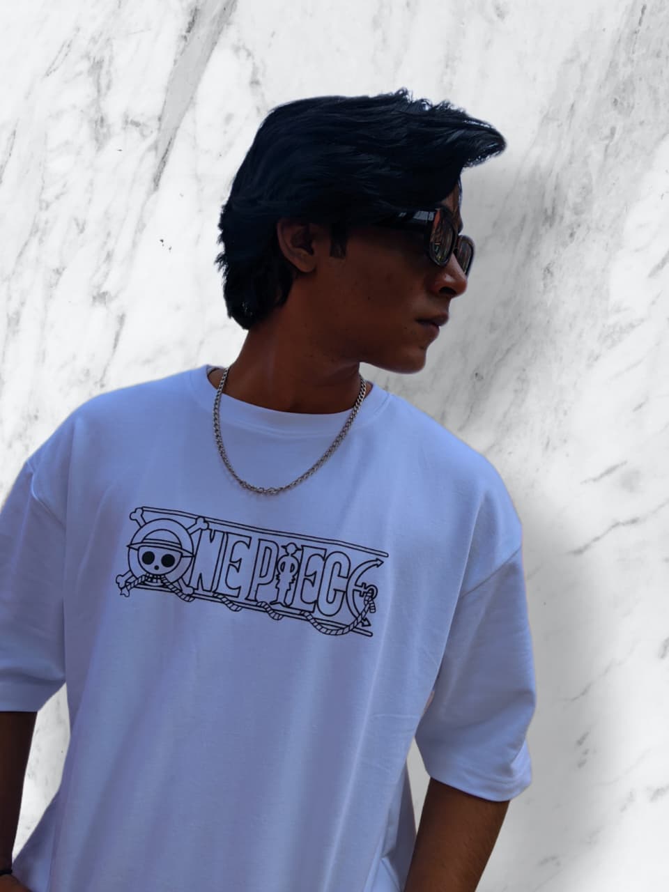 Zoro White Oversized Tees