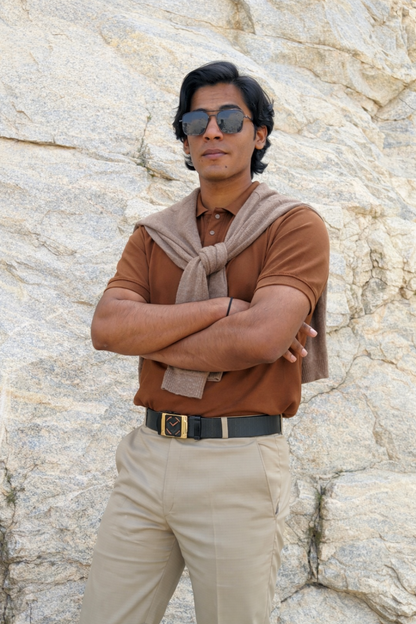 Brown Old money T-shirt