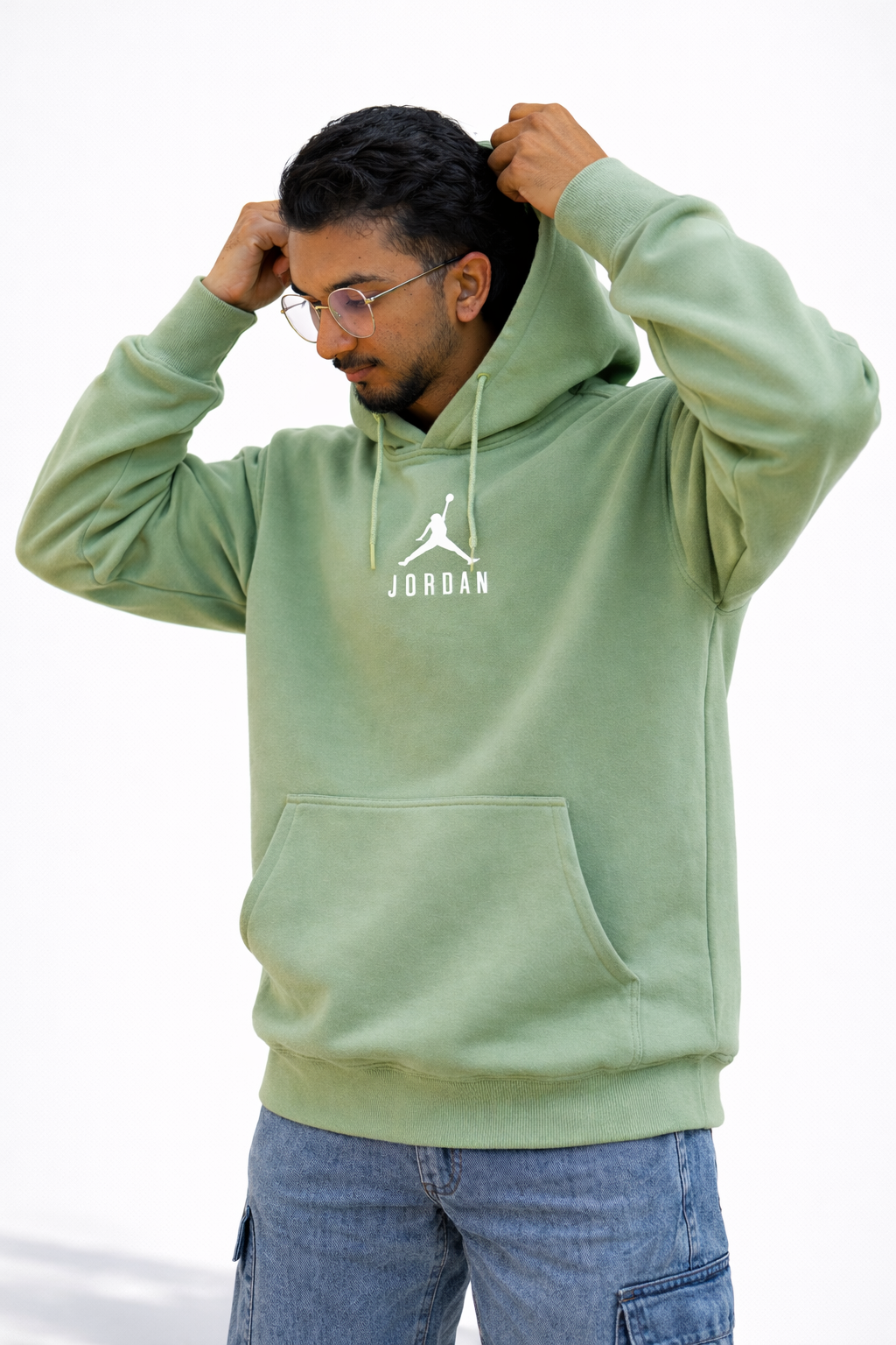 The Jordan peach Green pullover